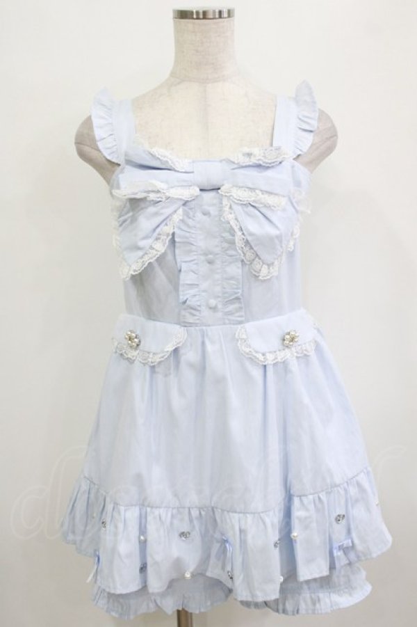 画像1: Ank Rouge / リボンコンビネゾン M サックス H-26-01-20-026-CA-OP-NS-ZH (1)