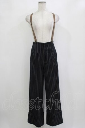 画像: an another angelus / サスペンダー付きピンストライプパンツ S NAVY H-26-01-20-027-CA-PA-NS-ZH