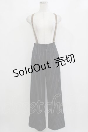 画像: an another angelus / サスペンダー付きピンストライプパンツ S NAVY H-26-01-20-027-CA-PA-NS-ZH