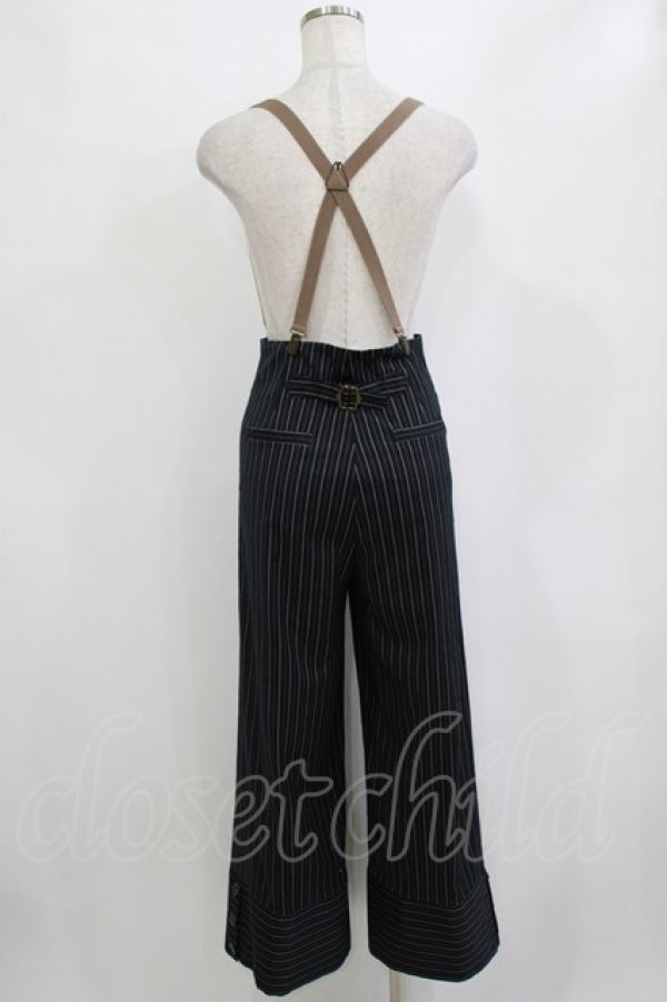 画像3: an another angelus / サスペンダー付きピンストライプパンツ S NAVY H-26-01-20-027-CA-PA-NS-ZH (3)