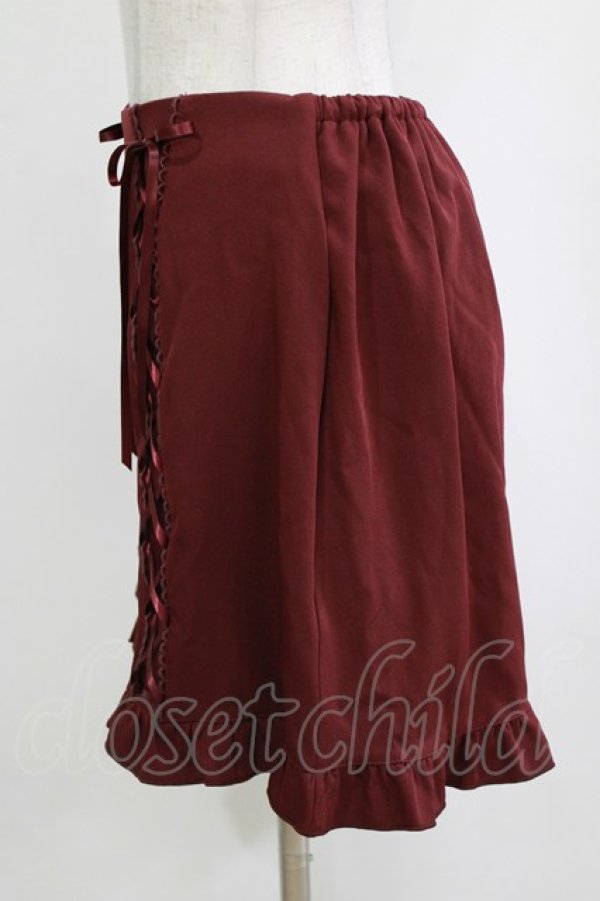 画像2: axes femme POETIQUE / レースアップキュロットパンツ M ワイン H-26-01-20-029-AX-PA-NS-ZH (2)