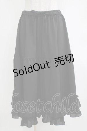 画像: axes femme Kawaii / ミディフリルペチスカート M ブラック H-26-01-20-041-AX-SK-NS-ZH