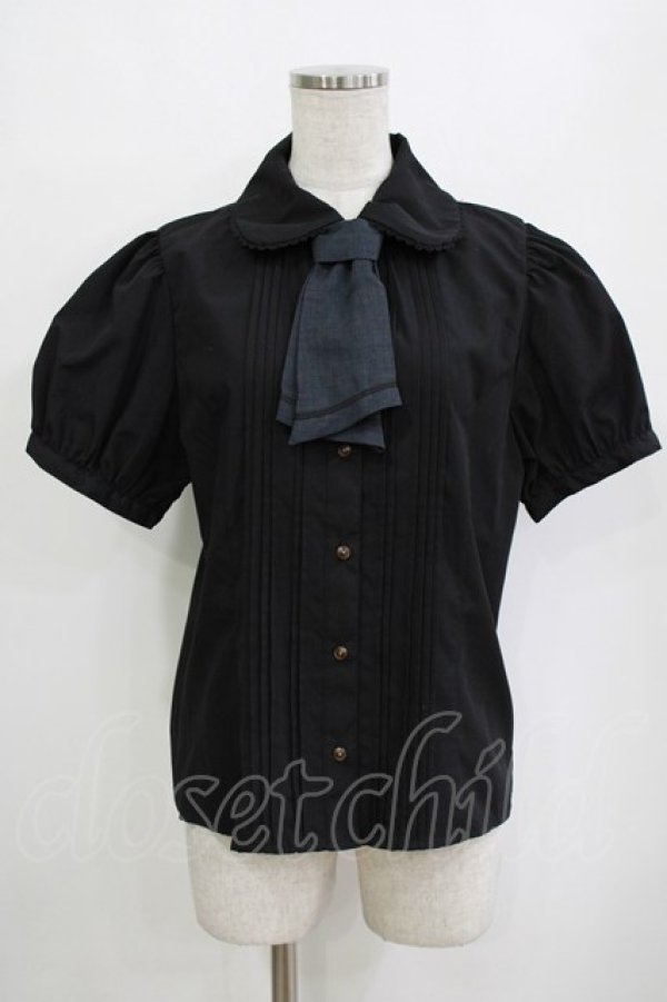 画像1: Kurumi Collaboration / マリンアカデミアブラウス L ブラック H-26-01-20-047-GO-BL-NS-ZH (1)