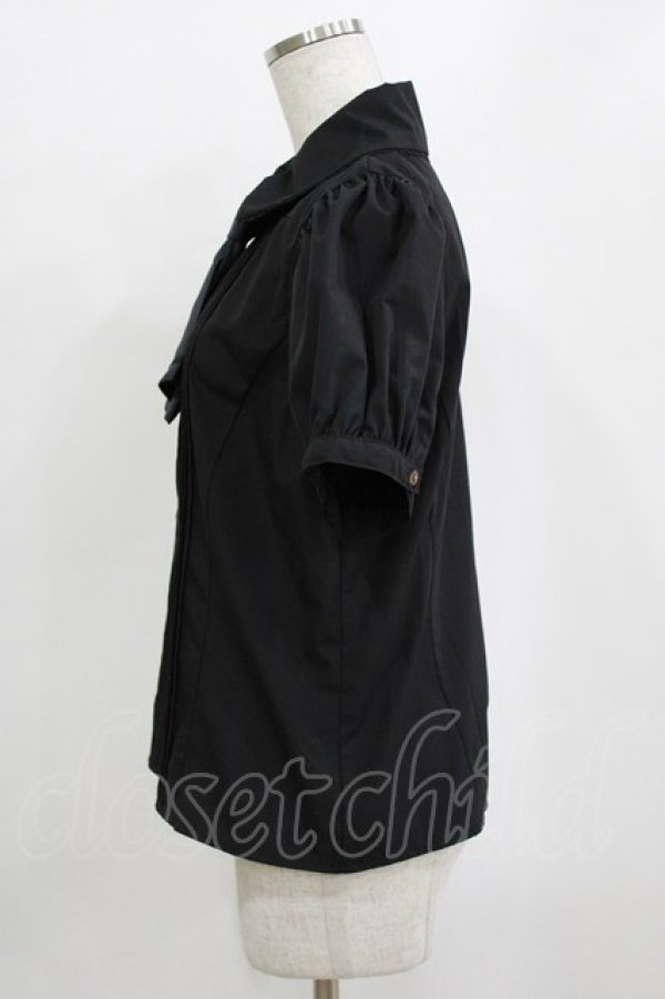 画像2: Kurumi Collaboration / マリンアカデミアブラウス L ブラック H-26-01-20-047-GO-BL-NS-ZH (2)