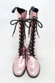 画像1: MILK / レースアップブーツ S ピンク H-26-01-20-1001-ML-SH-KB-ZH (1)