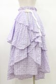 画像2: Candy Stripper / RANDOM FLARE CHECKスカート  ラベンダー H-26-01-20-1045-PU-SK-KB-ZH (2)