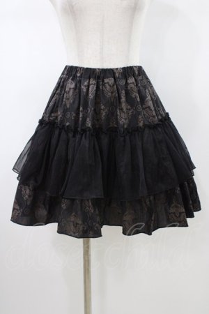 画像: STEAM / プリントスカート  黒 H-26-01-20-1049-HN-SK-KB-ZH