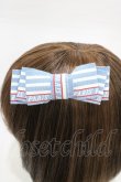 画像2: Jane Marple / Bonjour Paris ribbon hair-corsage  blue gray H-26-01-20-1005-JM-AC-KB-ZH (2)