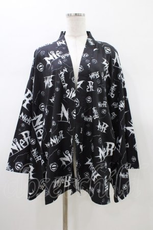 画像: NieR Clothing / プリント着物袖羽織 F 黒 H-26-01-20-1054-PU-TO-KB-ZH