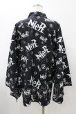 画像2: NieR Clothing / プリント着物袖羽織 F 黒 H-26-01-20-1054-PU-TO-KB-ZH (2)