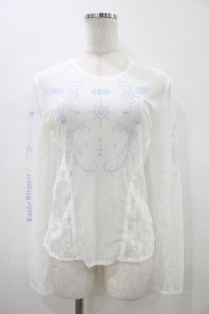 画像: Candy Stripper / TATTOO LACE SHEER   オフホワイト H-26-01-20-1057-PU-TO-KB-ZH