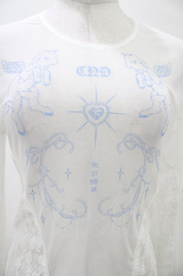 画像3: Candy Stripper / TATTOO LACE SHEER   オフホワイト H-26-01-20-1057-PU-TO-KB-ZH (3)