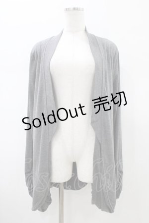 画像: Rozen Kavalier / ドレープ風カットソーカーディガン  グレー H-26-01-20-1059-OO-TO-KB-ZH