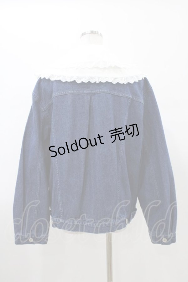 画像2: Candy Stripper / FRILL COLLARジャケット  ブルー H-26-01-20-1060-PU-JA-KB-ZH (2)