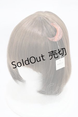 画像: MILK / レッドムーンバレッタ  レッドラメ H-26-01-20-1006-ML-AC-KB-ZH