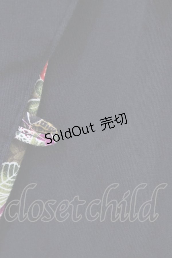 画像3: gouk / バック編上げ半袖カーディガン  ブラック H-26-01-20-1063-GO-TO-KB-ZH (3)