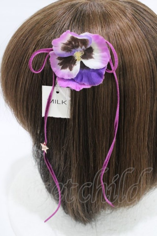 画像2: MILK / ヴィオラヘアーアクセ  プラムパープル H-26-01-20-1007-ML-AC-KB-ZH (2)