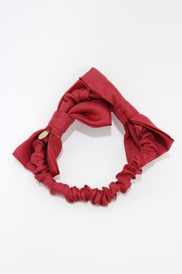 画像2: Jane Marple / Double Ribbons hair tie  red H-26-01-20-1008-JM-AC-KB-ZH (2)