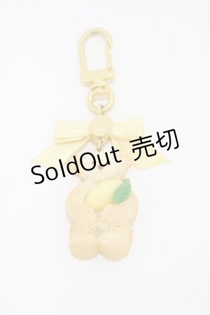 画像: Q-pot. / テディベアクッキーキーホルダー  ミルククッキー×レモン H-26-01-20-1012-QP-ZA-KB-ZH
