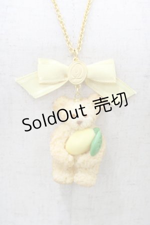 画像: Q-pot. / テディベアクッキーネックレス  ミルククッキー×レモン H-26-01-20-1021-QP-AC-KB-ZH