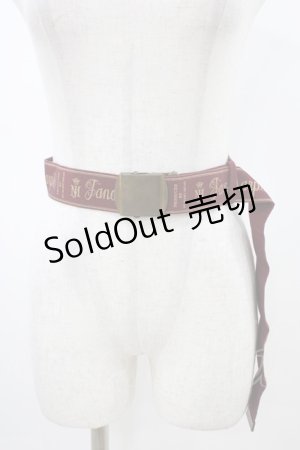 画像: Jane Marple / ロゴリボンベルト  ワイン H-26-01-20-1022-JM-ZA-KB-ZH