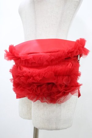 画像: Candy Stripper / OVERLAPPED FRILL WAIST BAG  レッド H-26-01-20-1029-PU-BG-KB-ZH