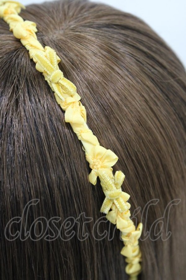 画像3: Jane Marple / ブレードリボンカチューシャ  イエロー H-26-01-20-1002-JM-AC-KB-ZH (3)