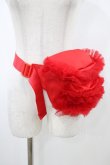 画像2: Candy Stripper / OVERLAPPED FRILL WAIST BAG  レッド H-26-01-20-1029-PU-BG-KB-ZH (2)