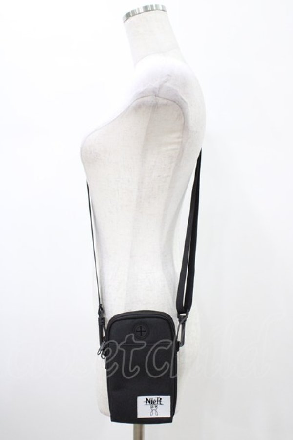 画像1: NieR Clothing / ショルダーポーチ  黒 H-26-01-20-1030-PU-BG-KB-ZH (1)