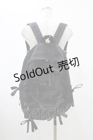 画像: Candy Stripper / FANCY RIBBON BACKPACK  ブラック H-26-01-20-1031-PU-BG-KB-ZH
