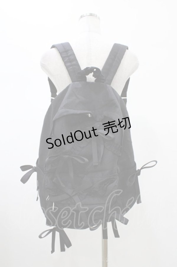 画像1: Candy Stripper / FANCY RIBBON BACKPACK  ブラック H-26-01-20-1031-PU-BG-KB-ZH (1)