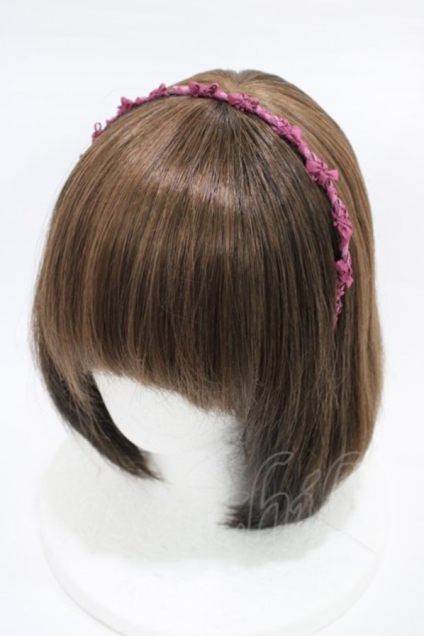 画像1: Jane Marple / ブレードリボンカチューシャ  ローズ H-26-01-20-1003-JM-AC-KB-ZH (1)