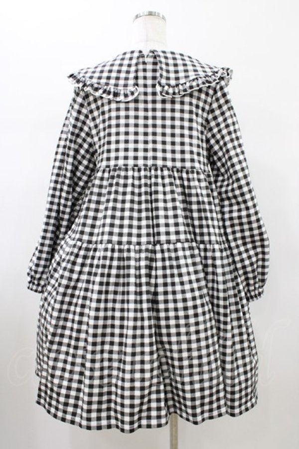 画像2: Candy Stripper / TINY RIBBON CHECK DRESS  オフホワイト×ブラック H-26-01-20-1039-PU-OP-KB-ZH (2)