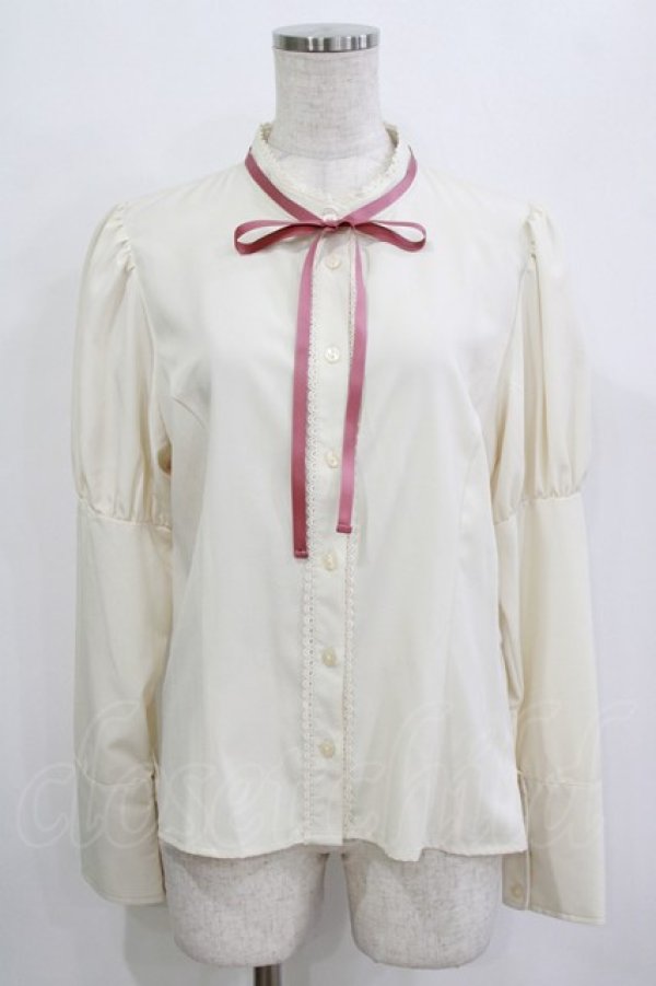 画像1: Kurumi Collaboration / KRデシンジゴスリブラウス L オフ H-26-01-20-050-GO-BL-NS-ZH (1)