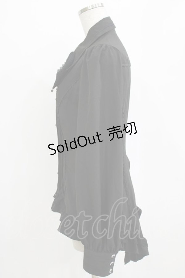 画像2: Hoshibako Works / ヒヤシンスの詩ブラウス S ブラック H-26-01-20-052-LO-BL-NS-ZH (2)