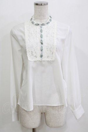 画像: an another angelus / はしごレースヨークプルオーバーブラウス Free WHITE×GY H-26-01-20-053-CA-BL-NS-ZH