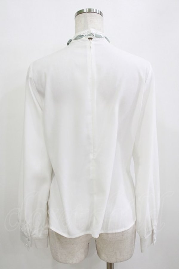 画像3: an another angelus / はしごレースヨークプルオーバーブラウス Free WHITE×GY H-26-01-20-053-CA-BL-NS-ZH (3)