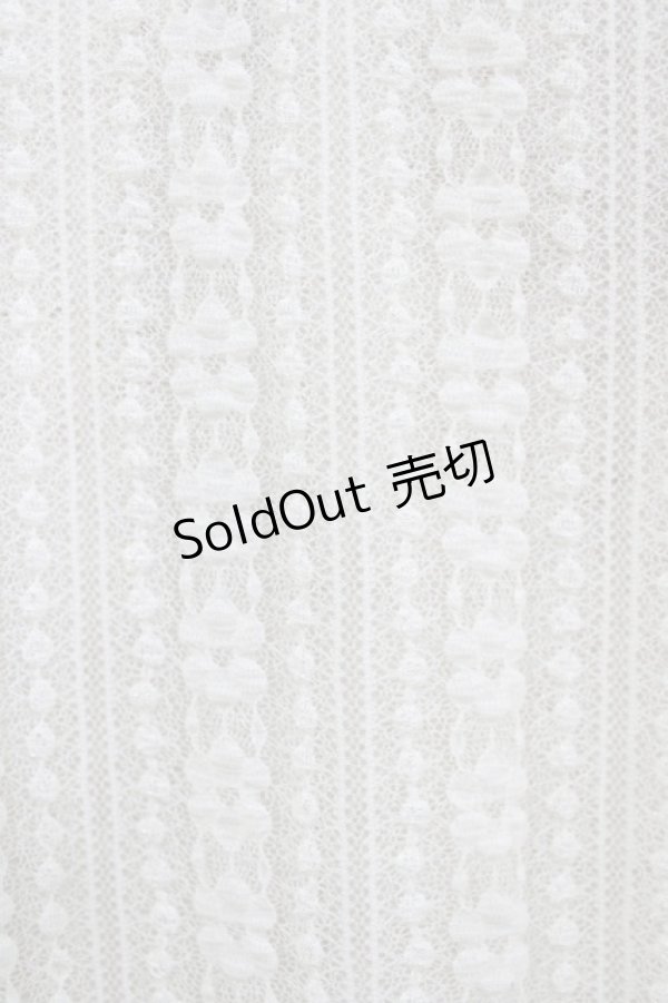 画像4: F&A / ストライプレース5分袖トップス Free IVORY H-26-01-20-056-LO-TO-NS-ZH (4)