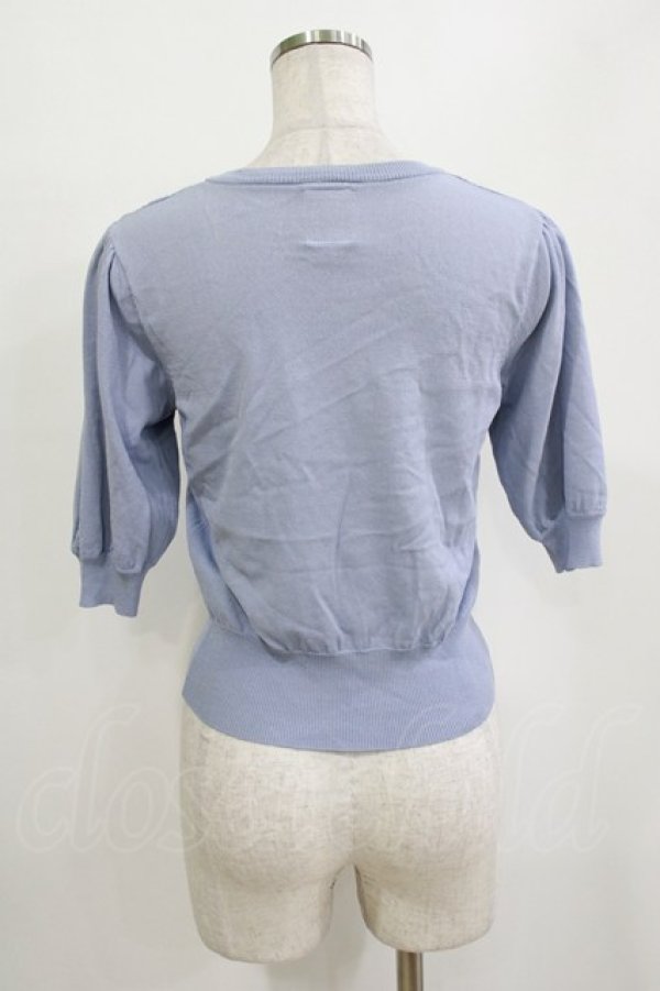 画像3: F&A / プチローズ釦レーシー半袖カーディガン Free BLUE H-26-01-20-057-LO-TO-NS-ZH (3)