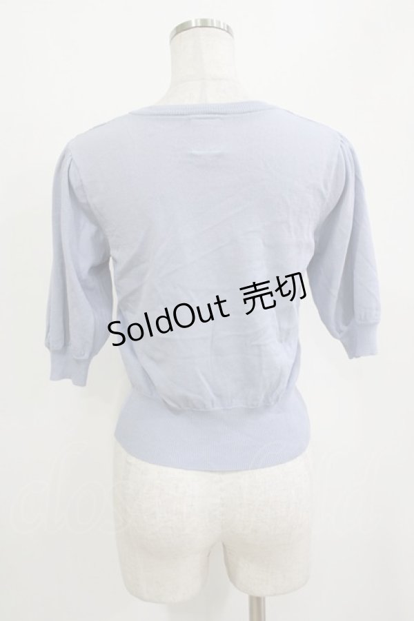 画像3: F&A / プチローズ釦レーシー半袖カーディガン Free BLUE H-26-01-20-057-LO-TO-NS-ZH (3)