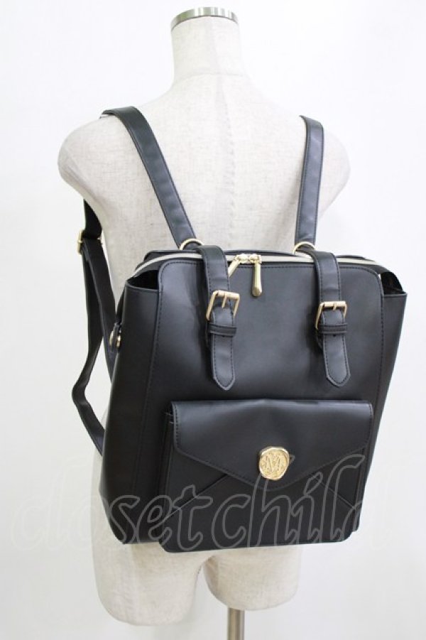 画像1: m petit by misako / AMリュック  ブラック H-26-01-20-067-LO-BG-NS-ZH (1)