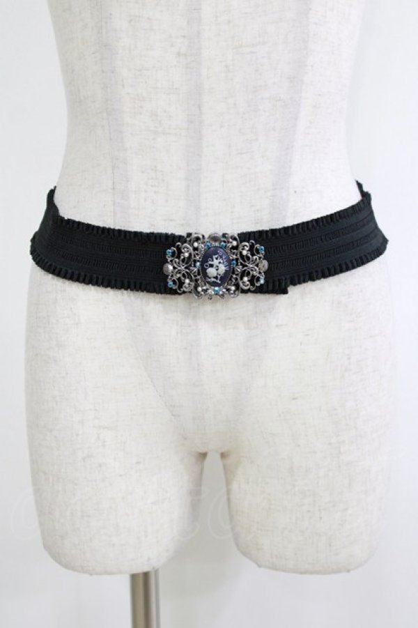 画像1: axes femme / アクアマリンカメオ風ベルト Free ブラック H-26-01-20-069-AX-ZA-NS-ZH (1)