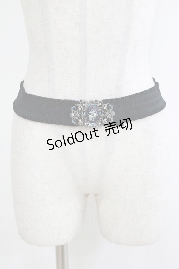 画像1: axes femme / アクアマリンカメオ風ベルト Free ブラック H-26-01-20-069-AX-ZA-NS-ZH (1)