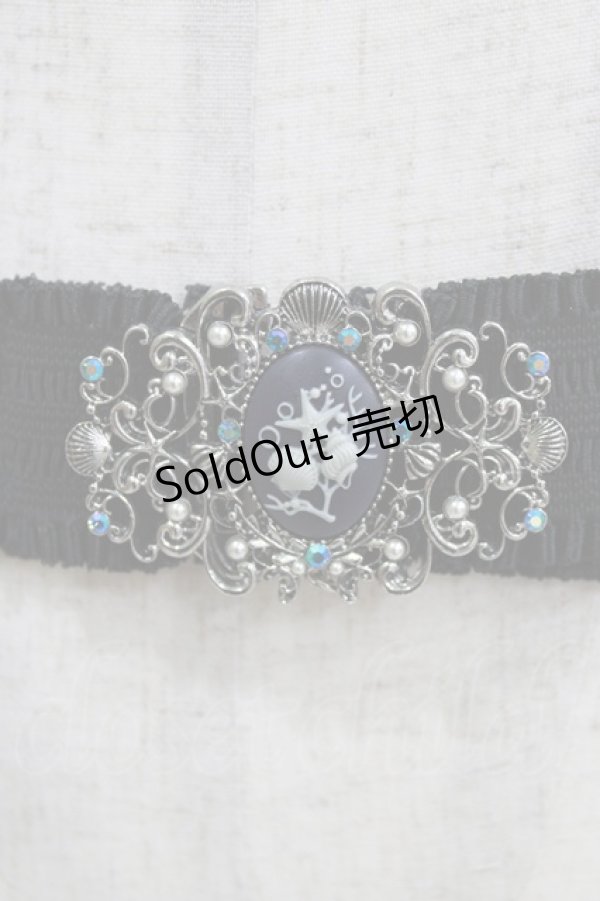 画像2: axes femme / アクアマリンカメオ風ベルト Free ブラック H-26-01-20-069-AX-ZA-NS-ZH (2)