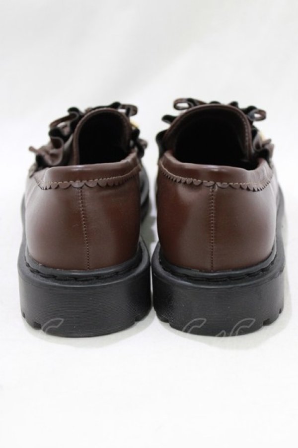 画像3: m petit by misako / AMリボンフリルローファー M ブラウン H-26-01-20-077-LO-SH-NS-ZH (3)