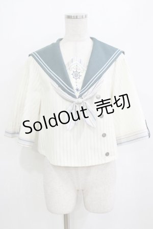 画像: Hoshibako Works / ポルト・フレスカ セーラー襟ブラウス Free オフ/サックス H-26-01-20-078-LO-BL-NS-ZH