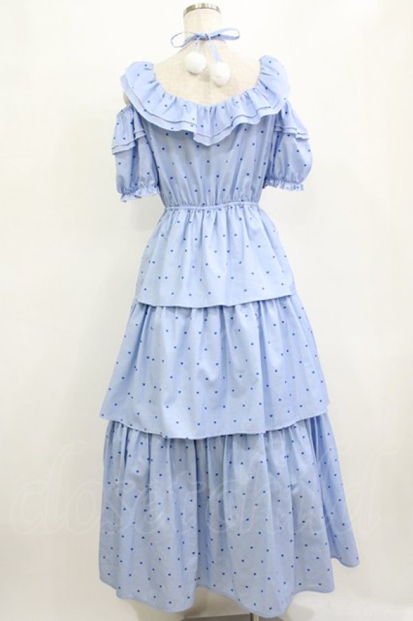 画像3: Ank Rouge / ハートdotオフショルロングワンピース M サックス H-26-01-20-008-CA-OP-NS-ZH (3)