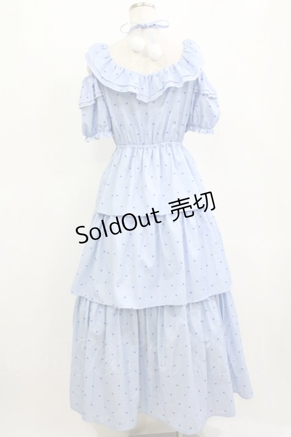 画像3: Ank Rouge / ハートdotオフショルロングワンピース M サックス H-26-01-20-008-CA-OP-NS-ZH (3)