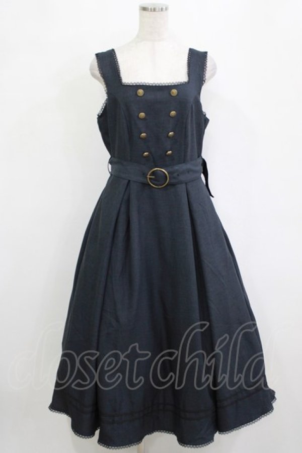 画像1: Kurumi Collaboration / マリンアカデミアジャンパースカート L ネイビー H-26-01-20-009-GO-OP-NS-ZH (1)