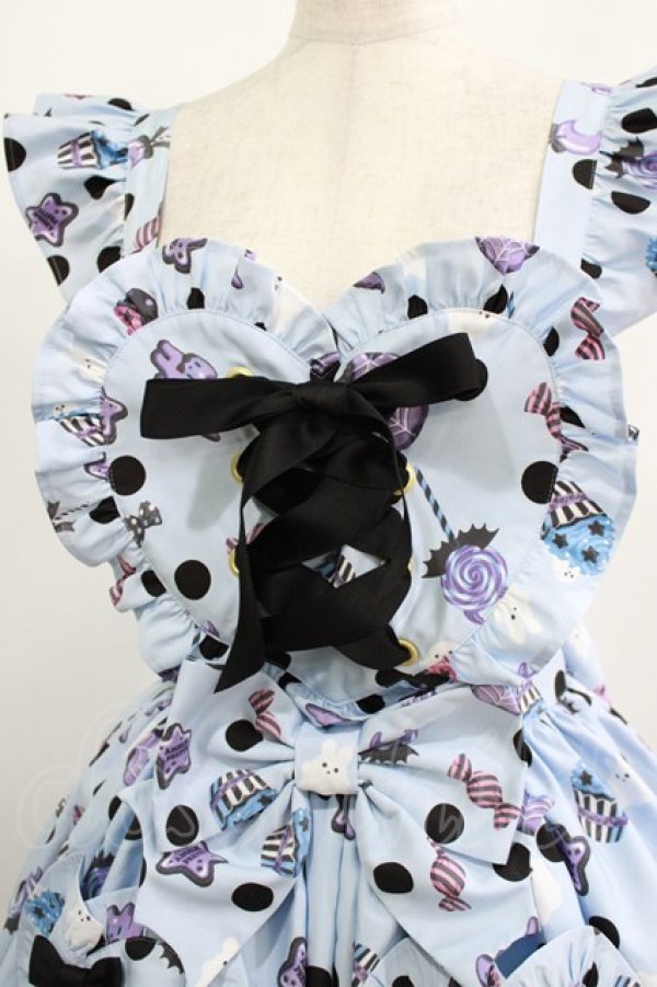 画像5: Angelic Pretty / Happy Treat Party Cafeスカート Free サックス H-26-01-20-001-AP-SK-NS-ZH (5)